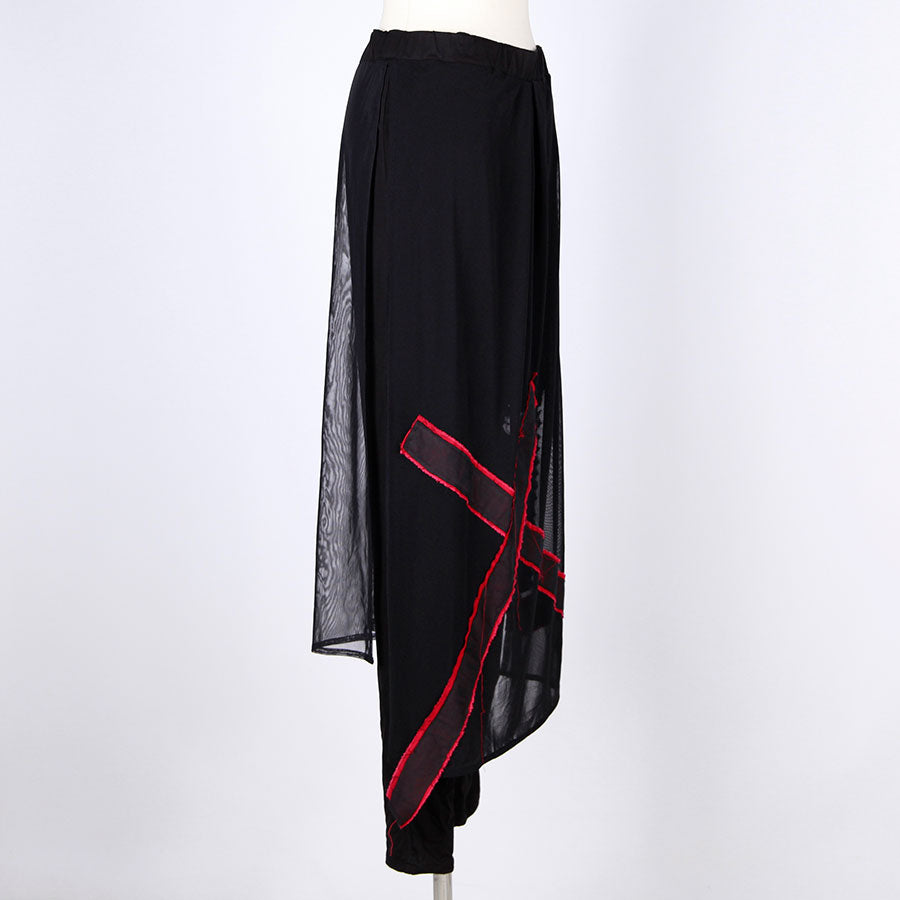 Sheer Mesh Skirt Leggings