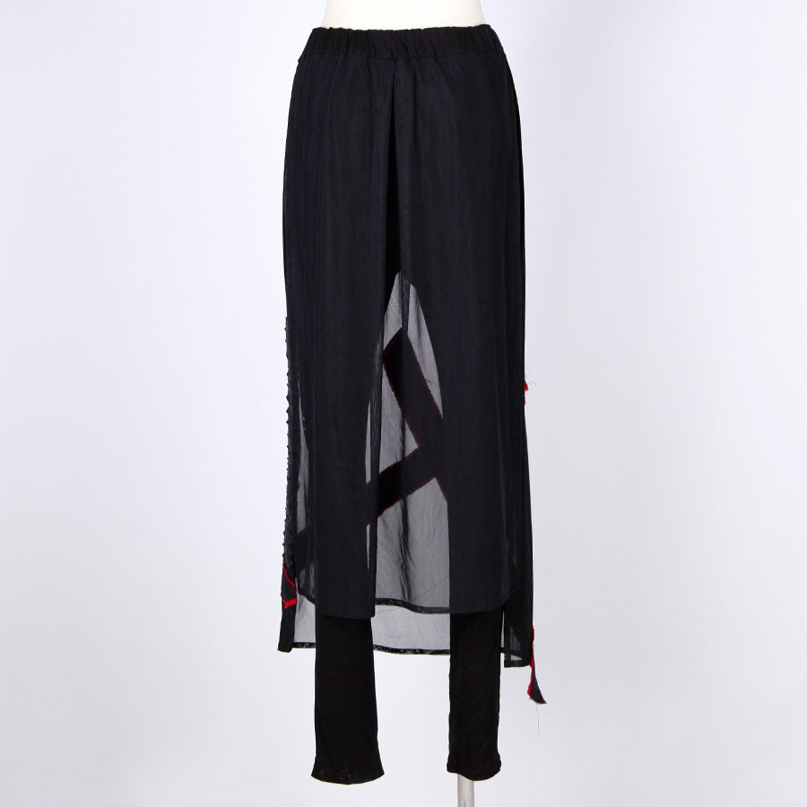 Sheer Mesh Skirt Leggings