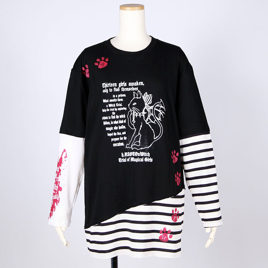 Border Gimmick Devil Cat Top