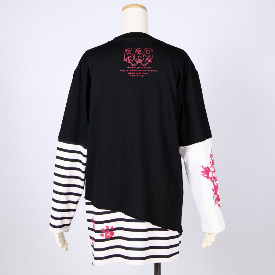 Border Gimmick Devil Cat Top