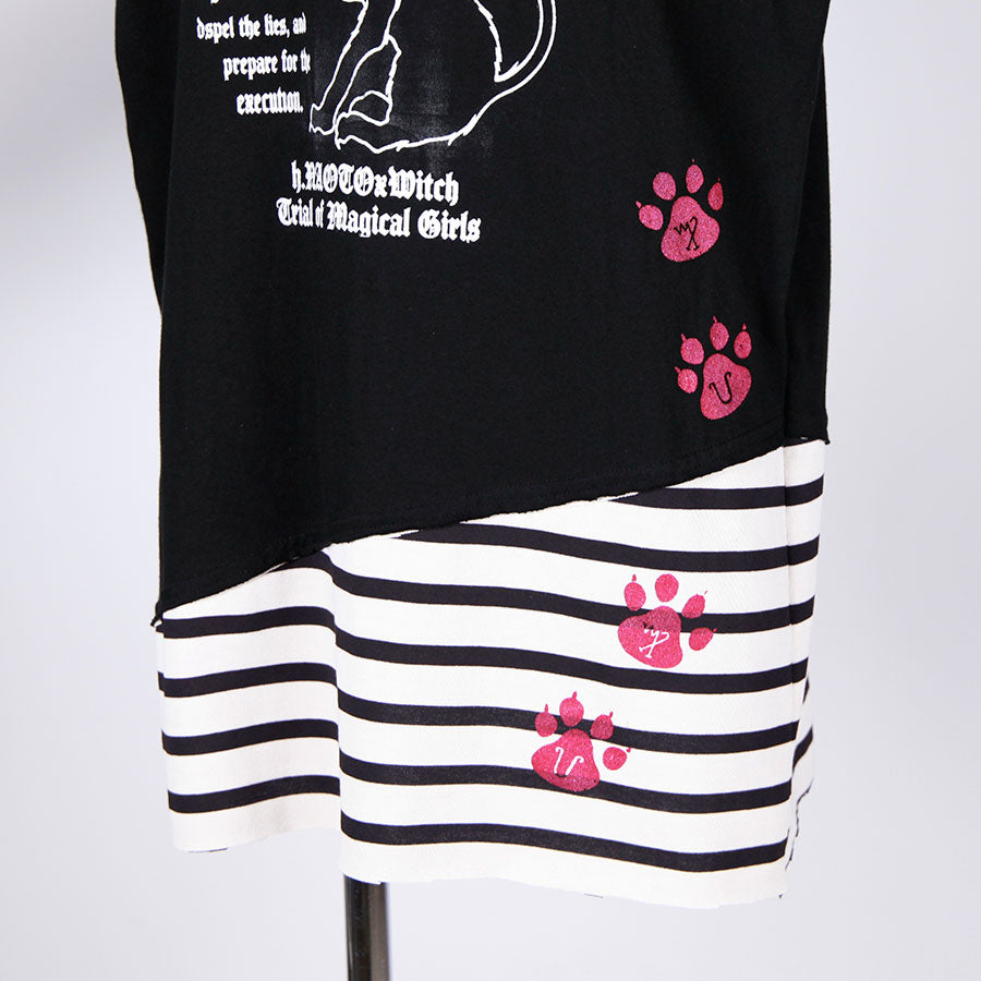 Border Gimmick Devil Cat Top
