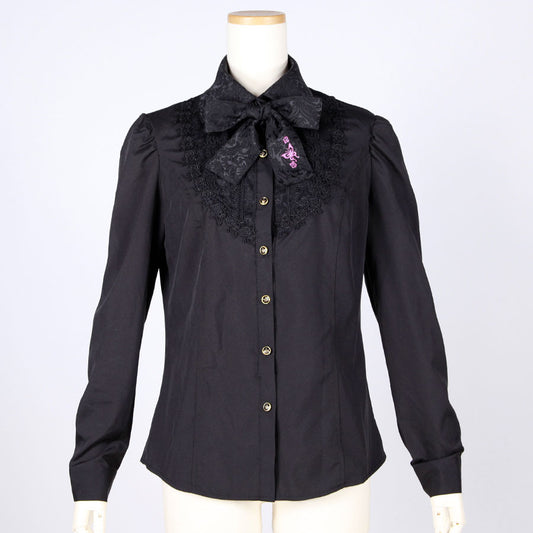 Gothic Ribbon Tie Blouse