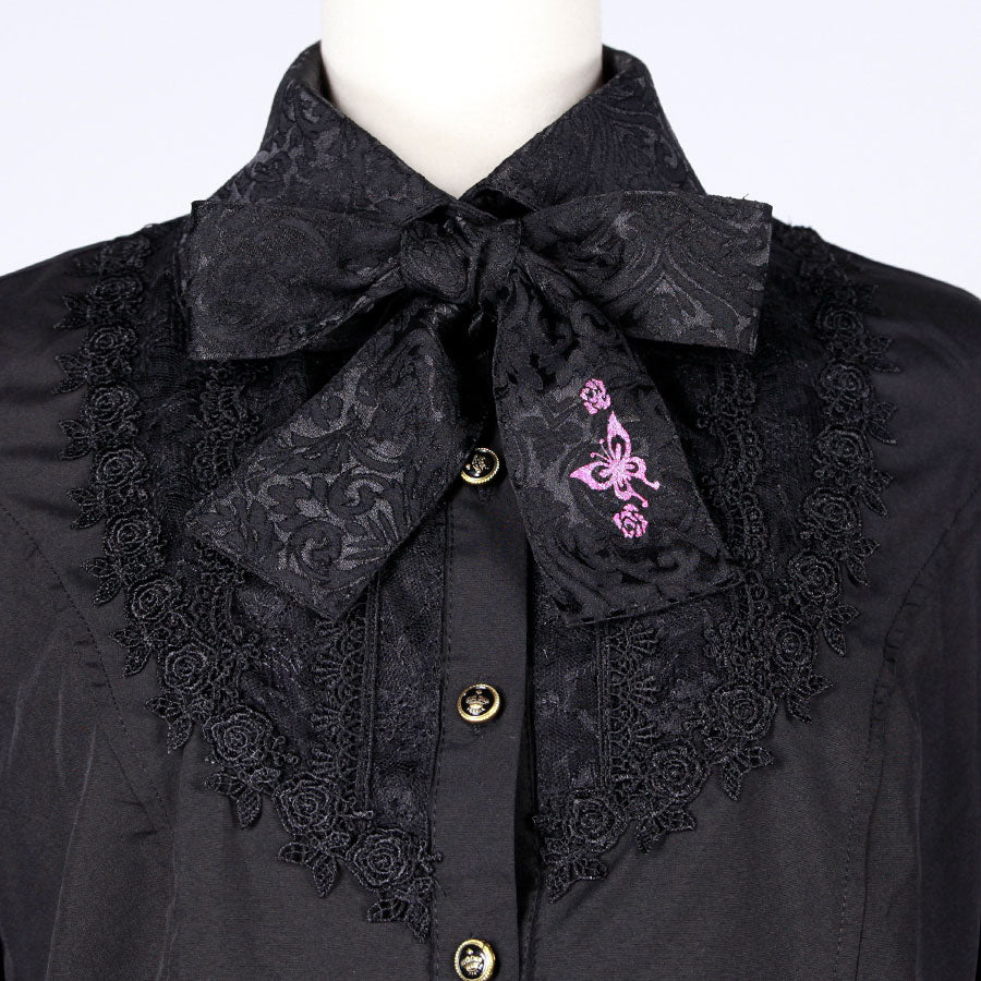 Gothic Ribbon Tie Blouse