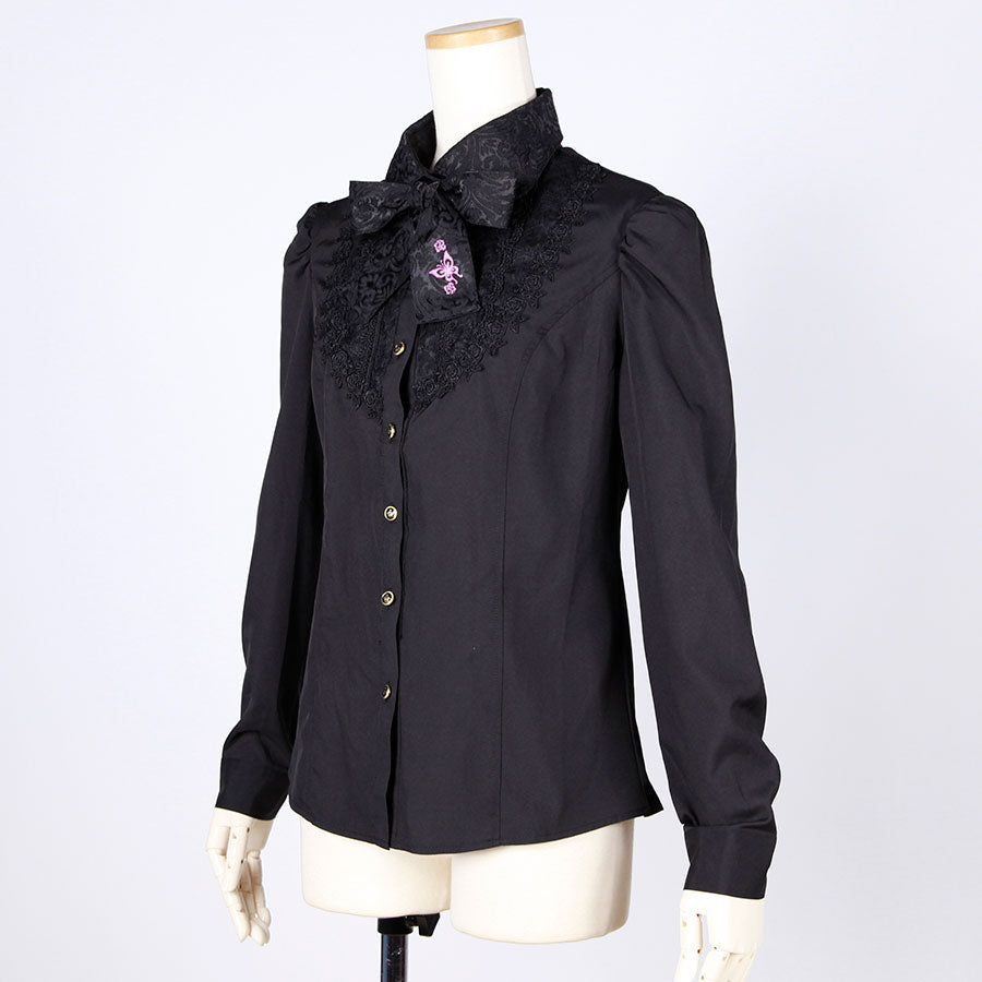 Gothic Ribbon Tie Blouse