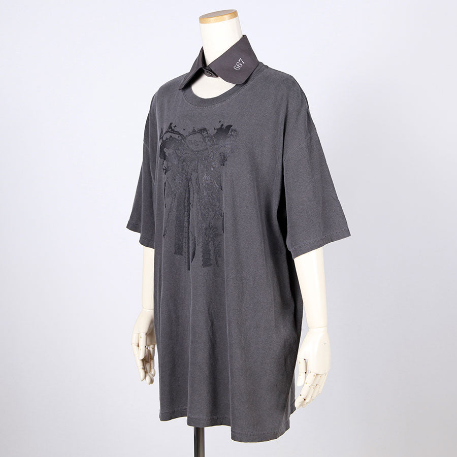 Ribbon Collage Dark Fairy T-Shirt (Detachable Collar) (3サイズ)