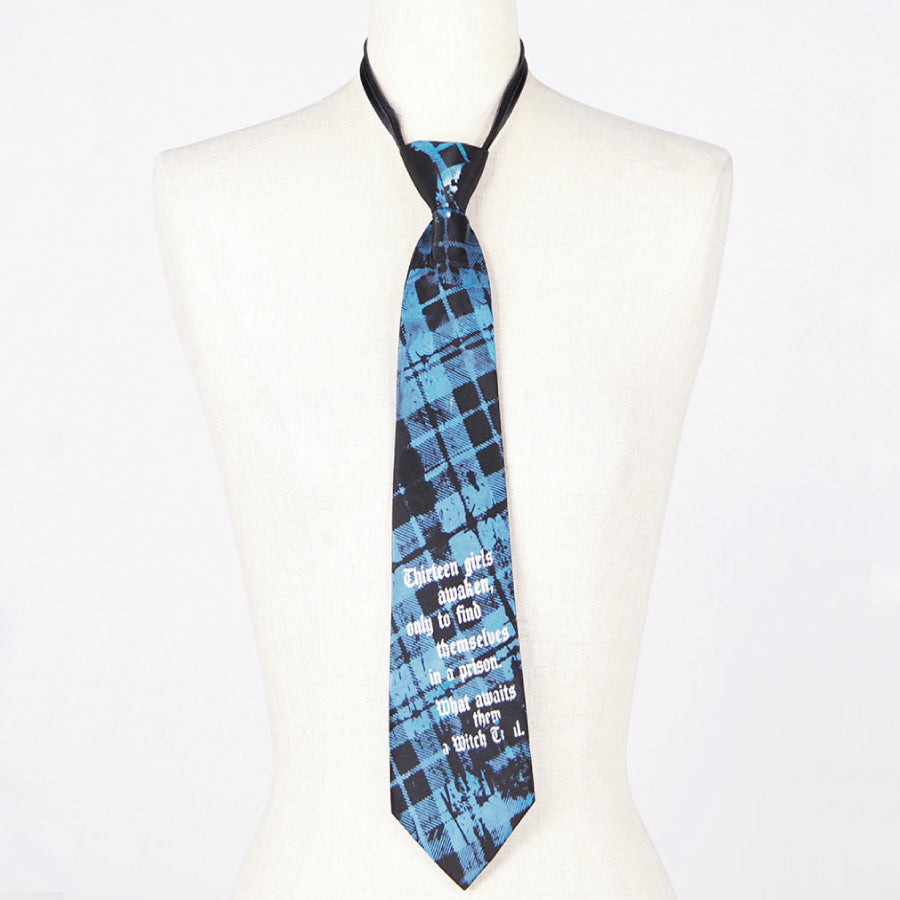 Blue Check Logo Necktie