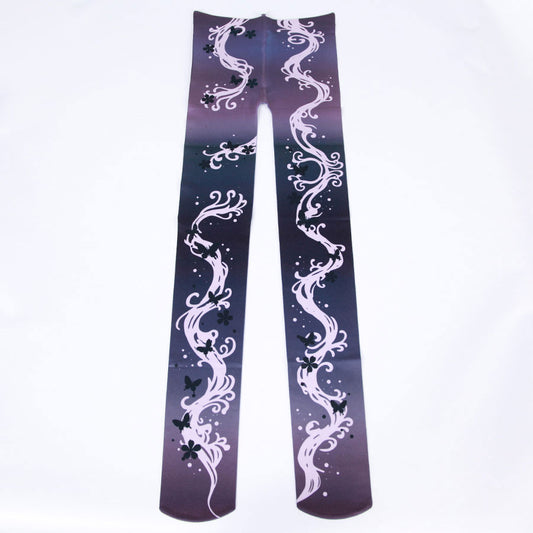 Butterfly Sakura Pattern Tights