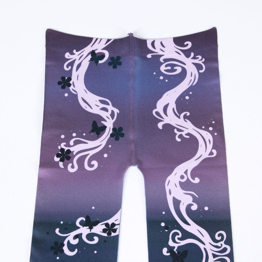 Butterfly Sakura Pattern Tights