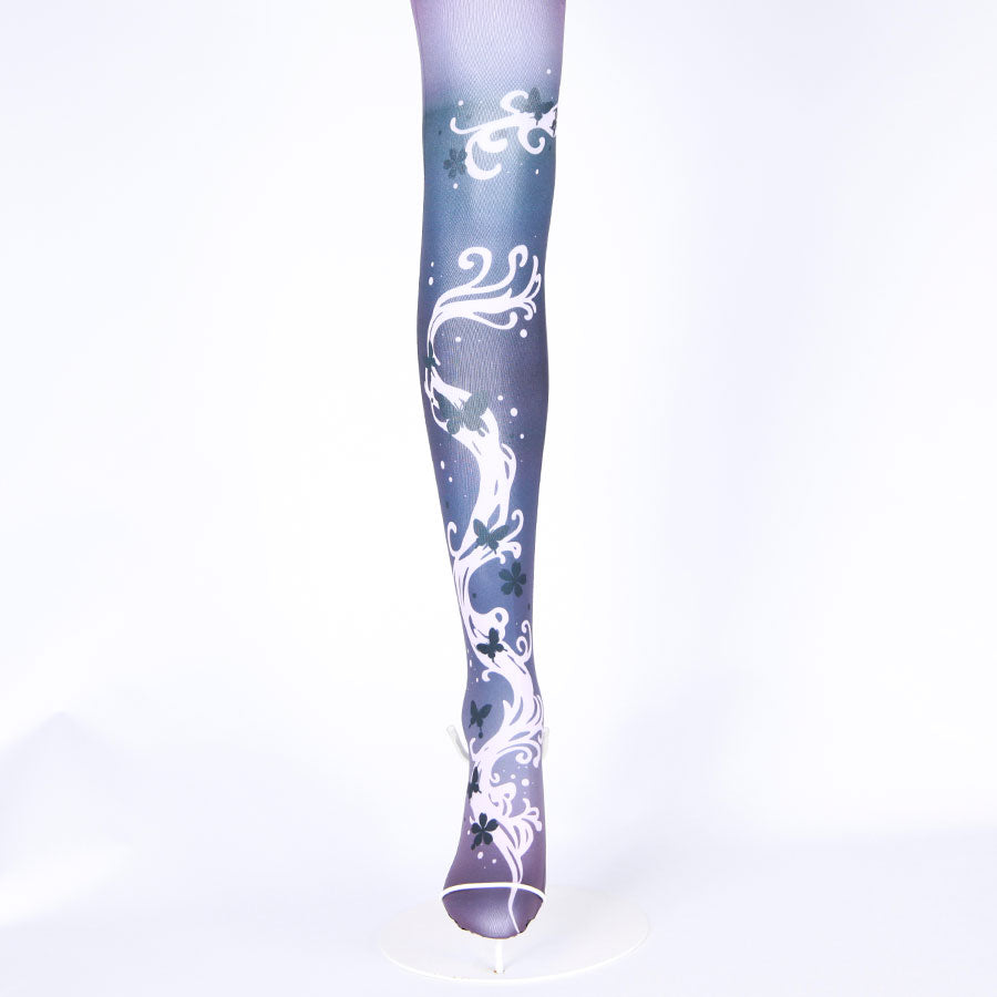 Butterfly Sakura Pattern Tights