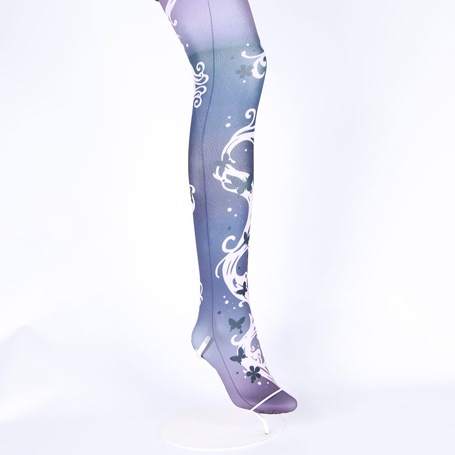 Butterfly Sakura Pattern Tights