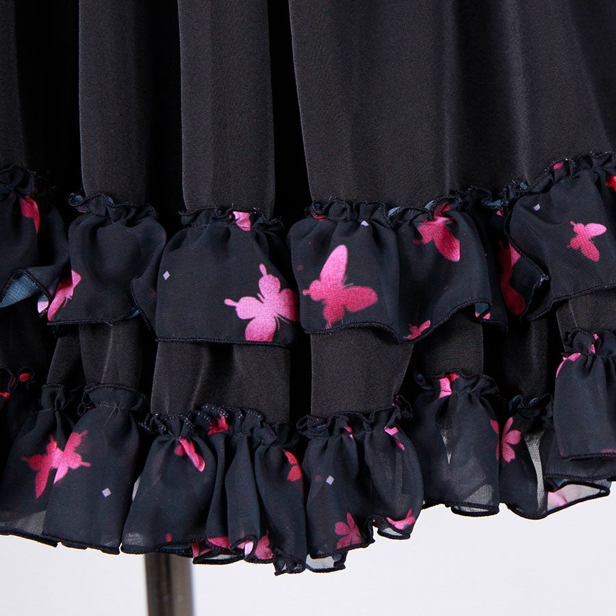 Butterfly Sakura Volume Mini Skirt