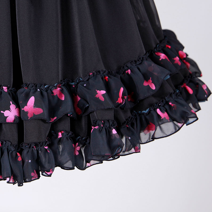 Butterfly Sakura Volume Mini Skirt