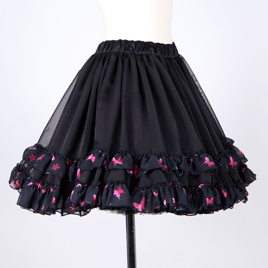 Butterfly Sakura Volume Mini Skirt