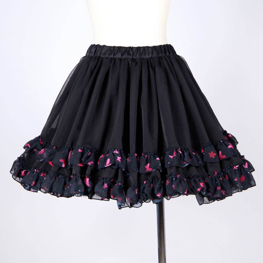 Butterfly Sakura Volume Mini Skirt