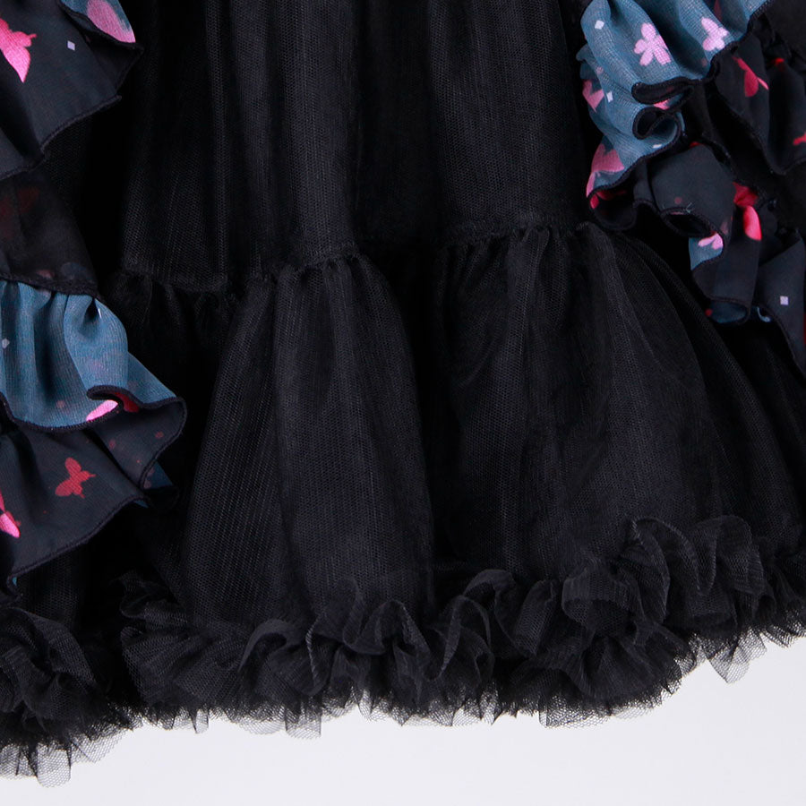Butterfly Sakura Volume Mini Skirt