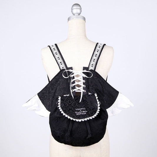 Angel Wings Black White Backpack