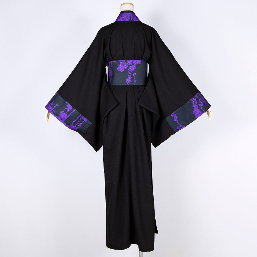 Bloody Rose YUKATA (stuffed sleeves) set with obi / BK-PUR