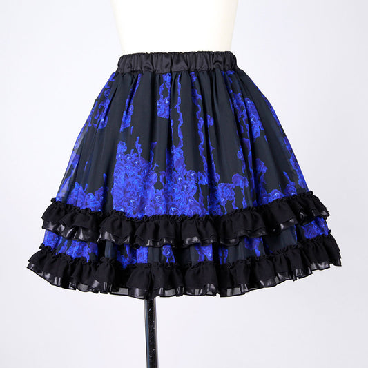 Bloody Rose Volume Mini Skirt / BK-BL