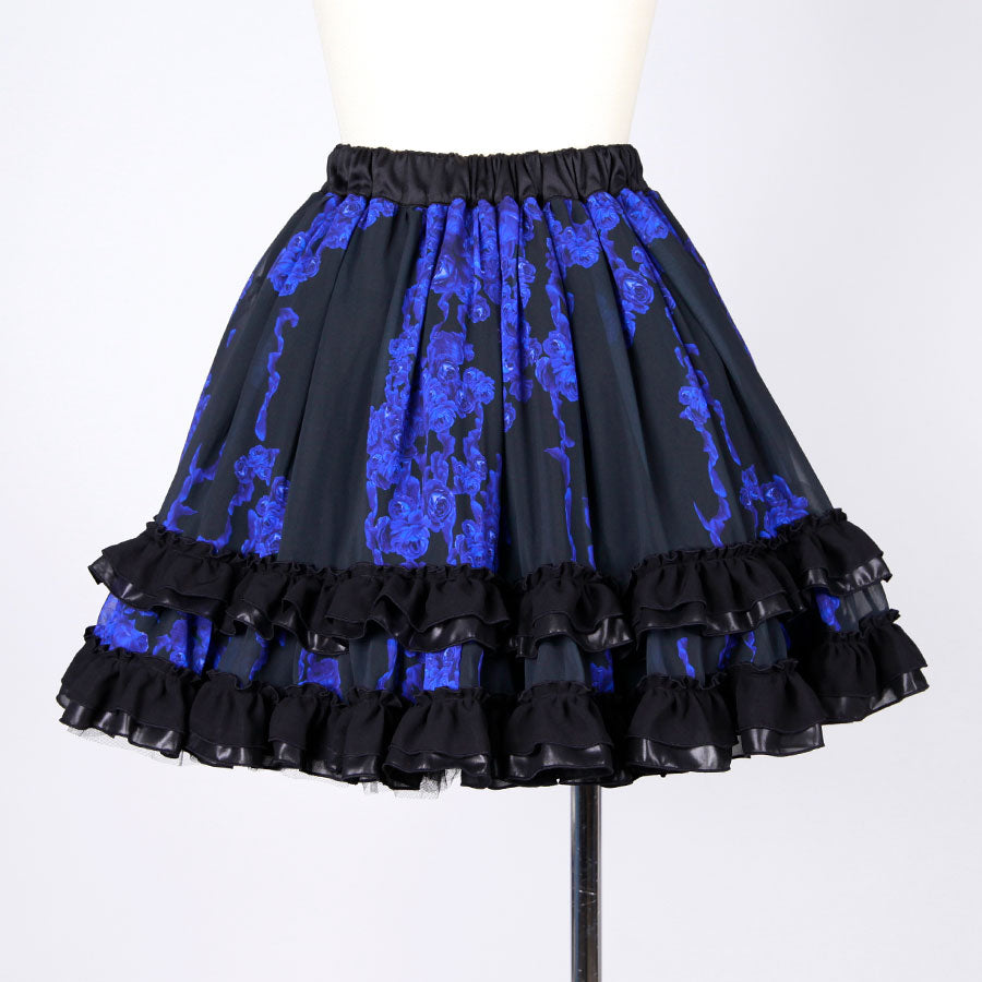 Bloody Rose Volume Mini Skirt / BK-BL