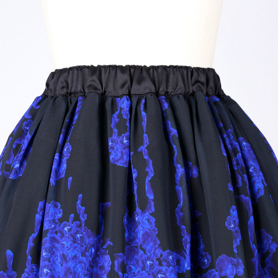 Bloody Rose Volume Mini Skirt / BK-BL