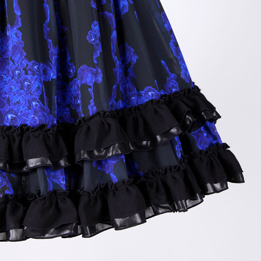 Bloody Rose Volume Mini Skirt / BK-BL