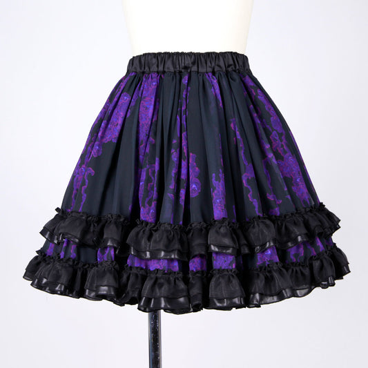 Bloody Rose Volume Mini Skirt / BK-PUR