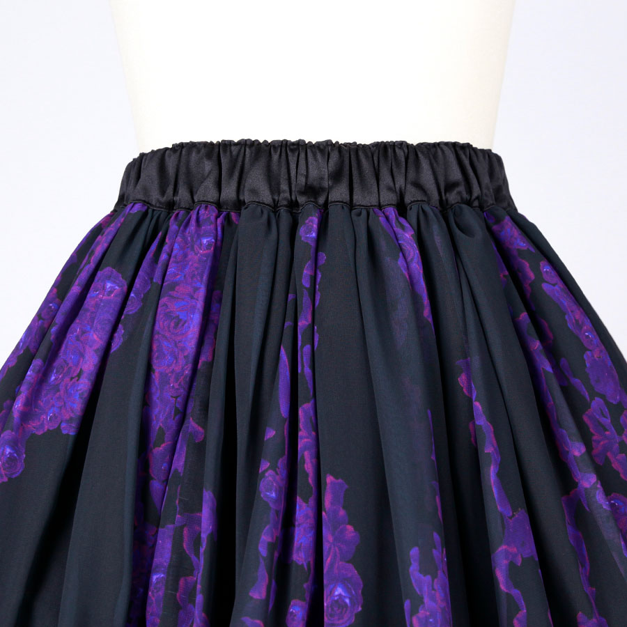 Bloody Rose Volume Mini Skirt / BK-PUR