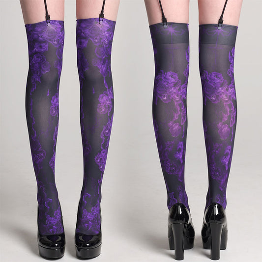 Violet Bloody Rose Overknees