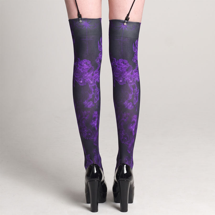 Violet Bloody Rose Overknees