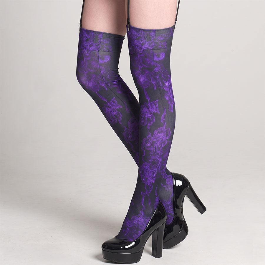Violet Bloody Rose Overknees