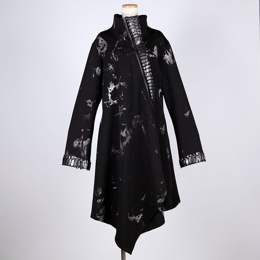 福地桜痴／SilverDragon Asymmetry HighNeck Drape Coat(2サイズ)