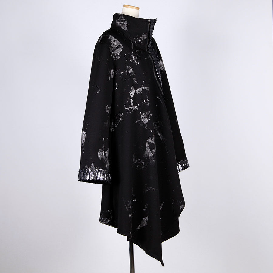 福地桜痴／SilverDragon Asymmetry HighNeck Drape Coat(2サイズ)