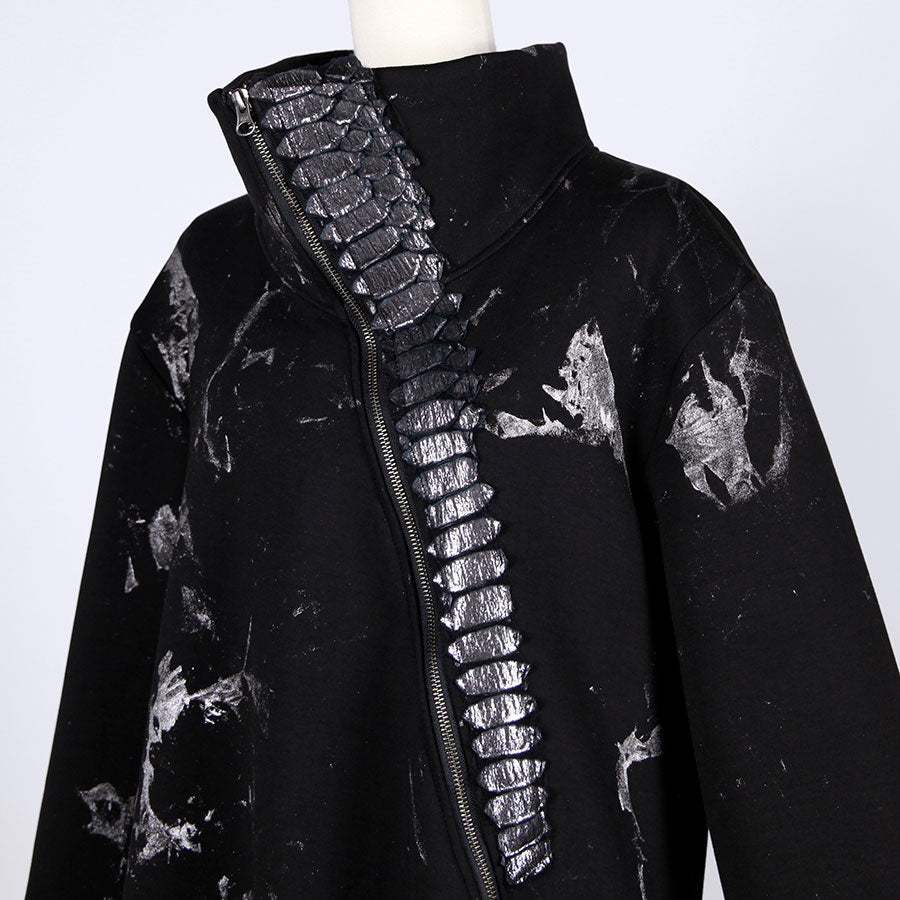 福地桜痴／SilverDragon Asymmetry HighNeck Drape Coat(2サイズ)
