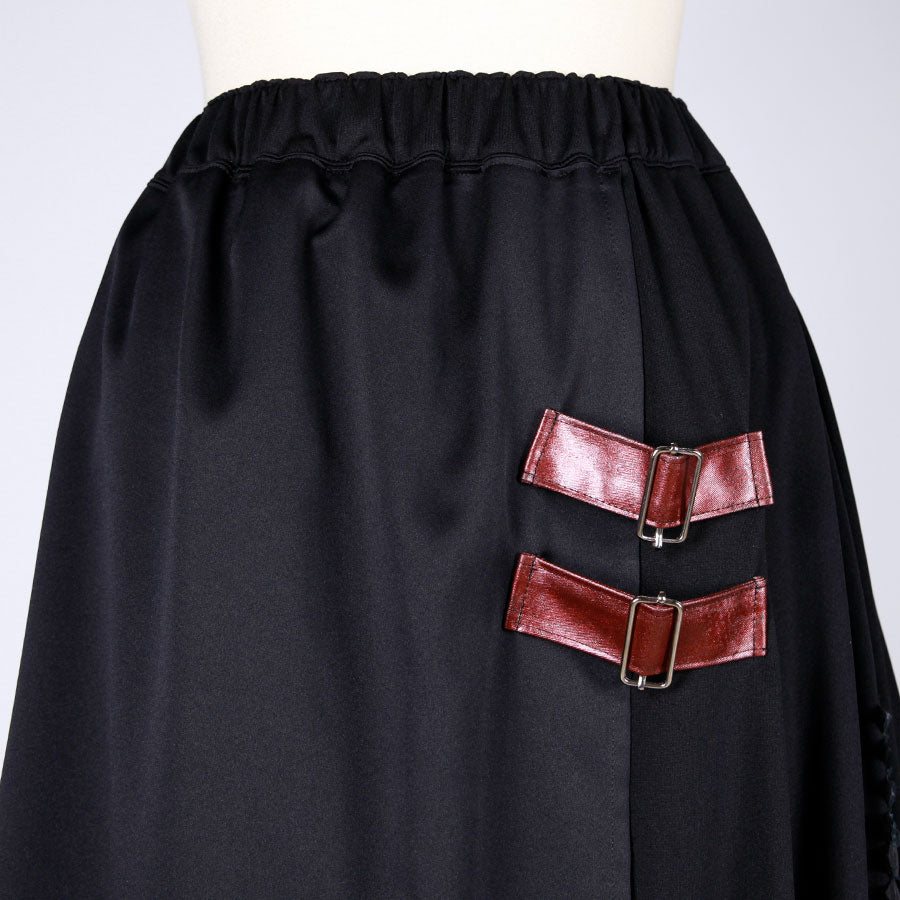 末広鉄腸／Dragon Leather Drape Sarouel Pants