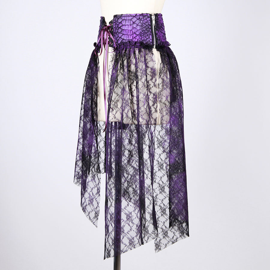 大倉燁子／Purple Dragon Leather Lace Corset