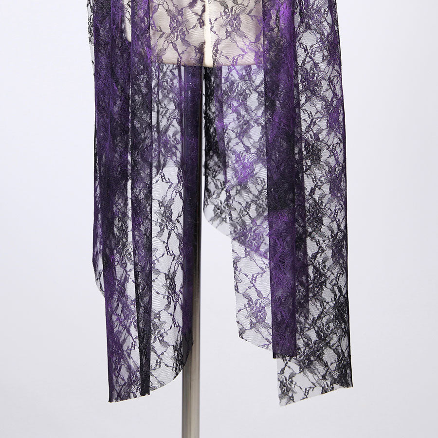 大倉燁子／Purple Dragon Leather Lace Corset