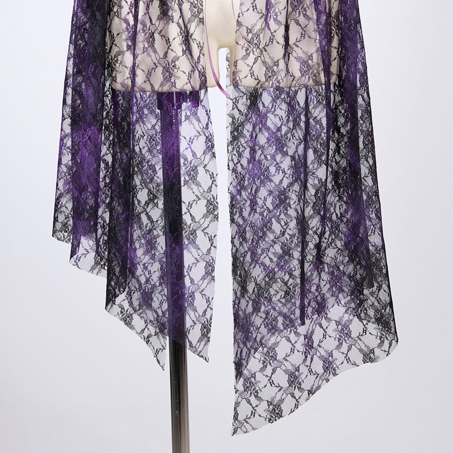 大倉燁子／Purple Dragon Leather Lace Corset