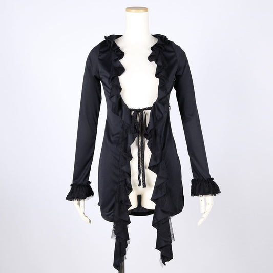 Gothic Lace-Up Long Shrug