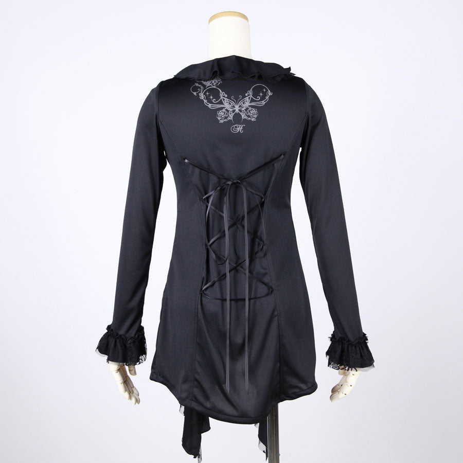 Butterfly Lace-Up Long Cardigan