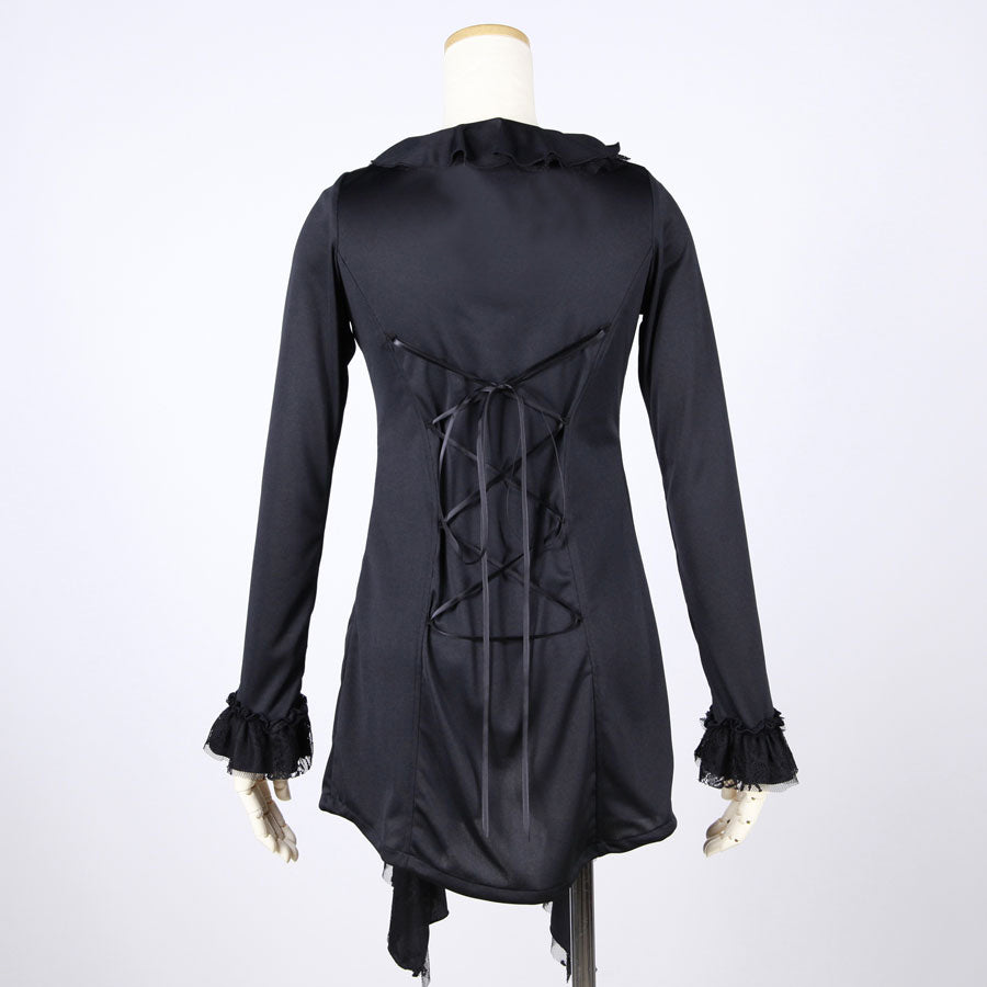Gothic Lace-Up Long Shrug