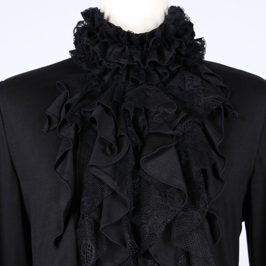 Luxurious Ruffle Stretch High-Neck Top