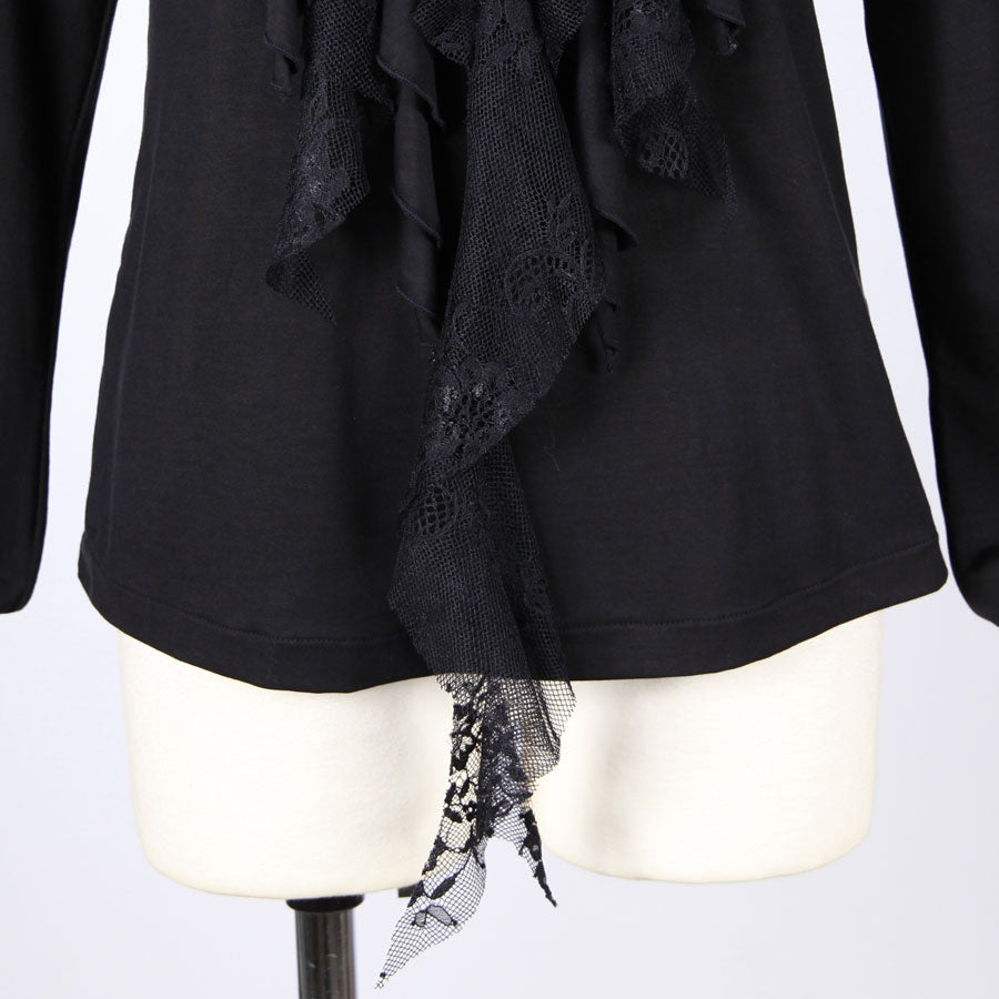 Luxurious Ruffle Stretch High-Neck Top