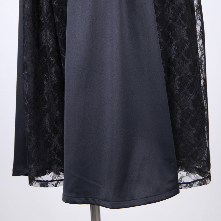 Gothic Lace Flared Maxi Skirt