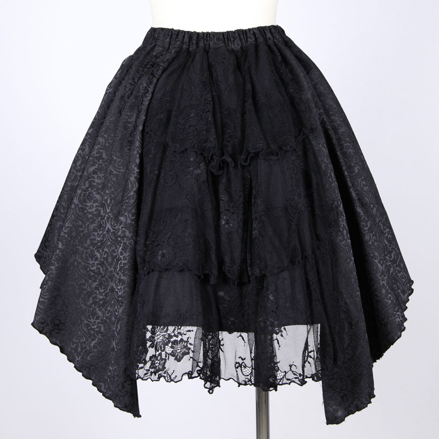 Gothic Swallowtail Jacquard Mini Skirt