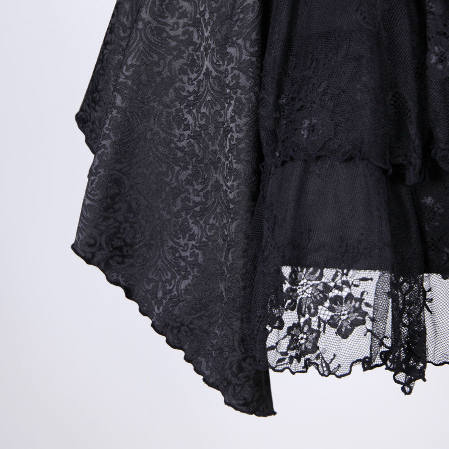 Gothic Swallowtail Jacquard Mini Skirt