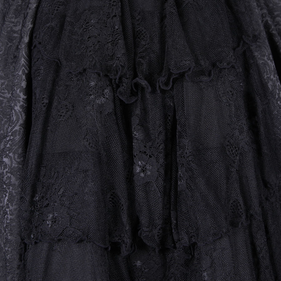 Gothic Swallowtail Jacquard Mini Skirt