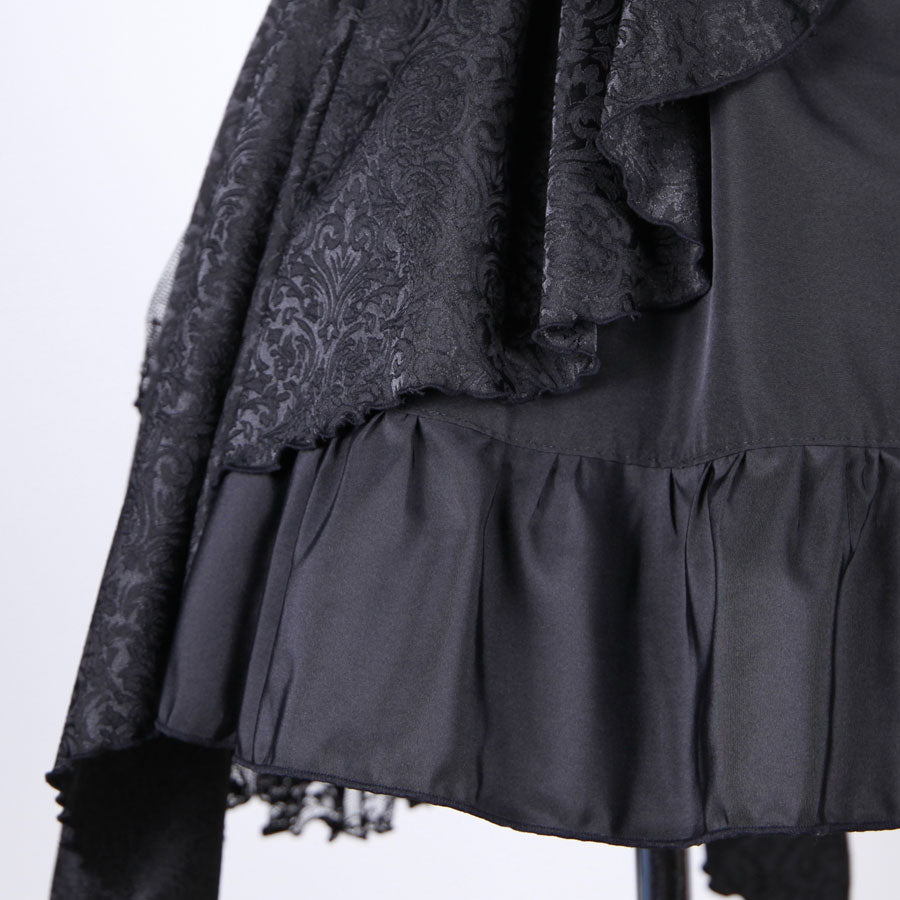 Gothic Swallowtail Jacquard Mini Skirt