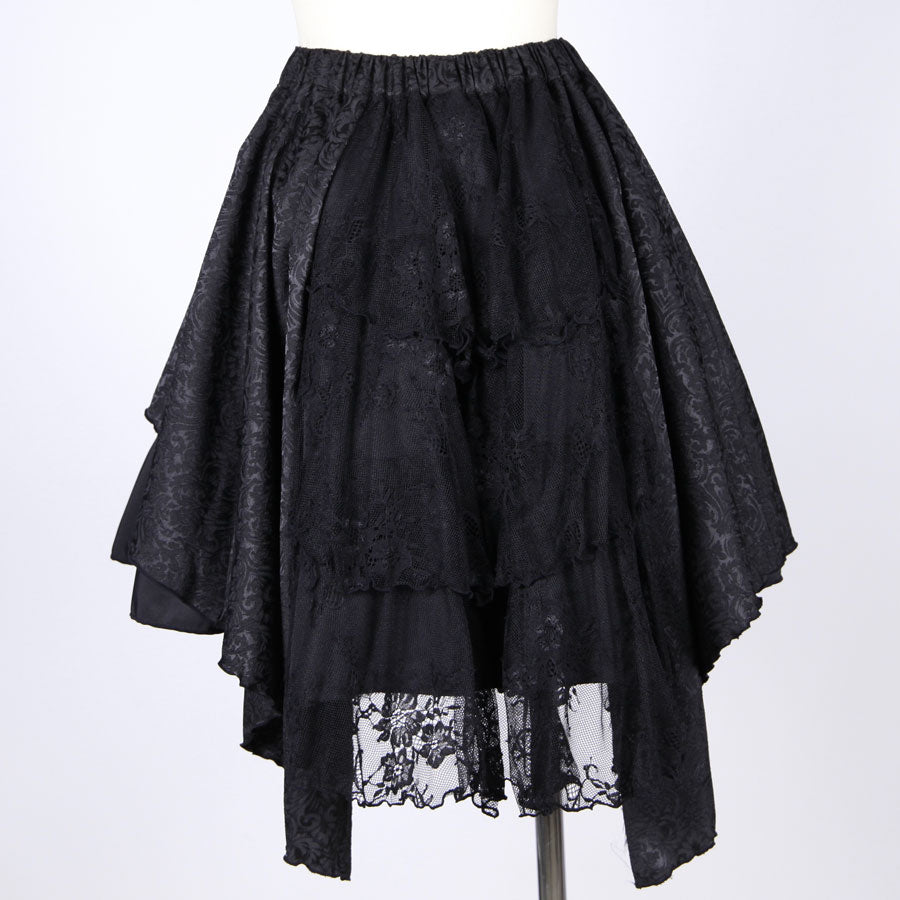 Gothic Swallowtail Jacquard Mini Skirt