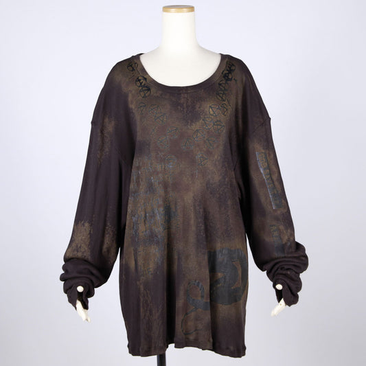 Anarchy Bleached Rib Long Sleeve Tee