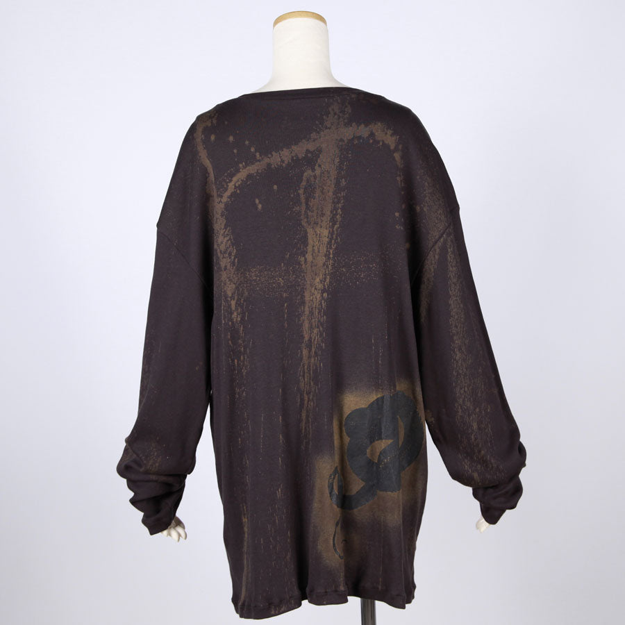 Anarchy Bleached Rib Long Sleeve Tee